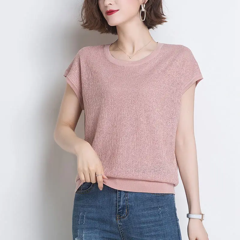 Женская трикотажная футболка из яркого шелка с коротким рукавом Новинка лета 2020