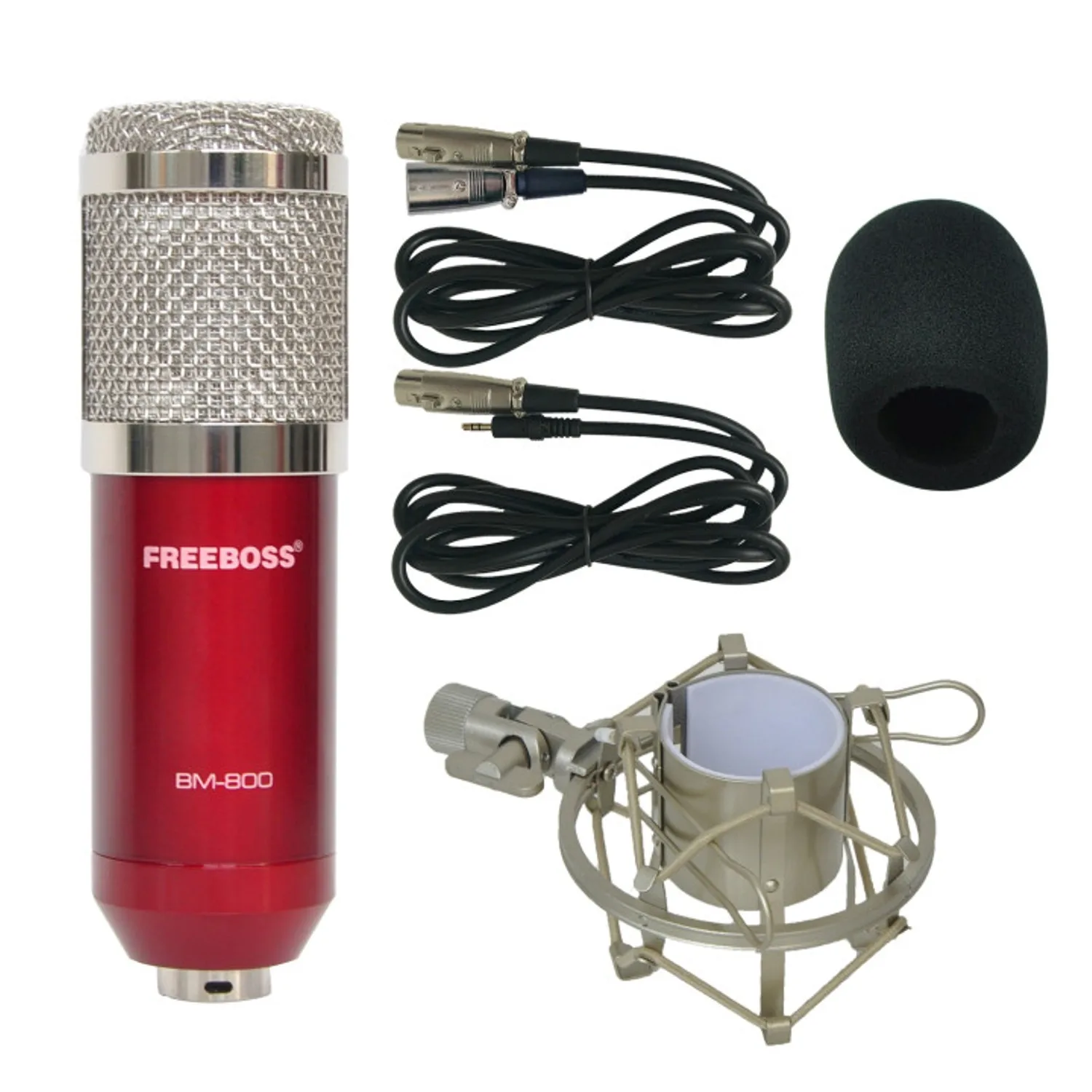 Freeboss A4 + BM 800 комплект микшерная консоль Bluetooth USB запись компьютера в режиме