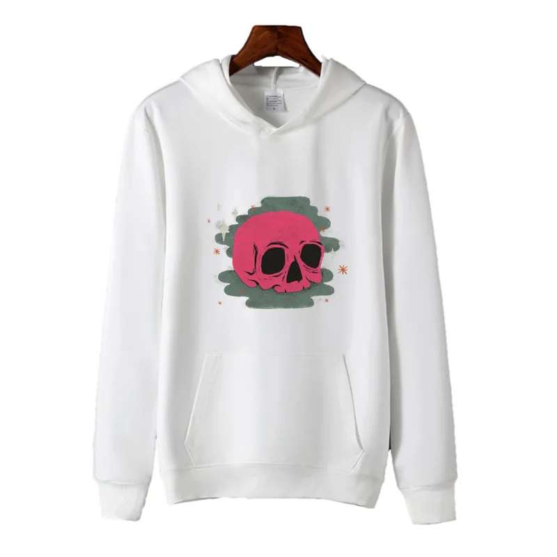 

Весенне-осенняя Спортивная толстовка с принтом розового черепа на заказ, Женская Спортивная толстовка, толстовка, Мужская одежда для мальч...