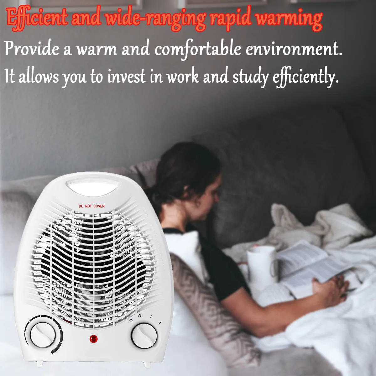 2000 Вт бытовой электрический тепловентилятор три тепловых настройки теплый