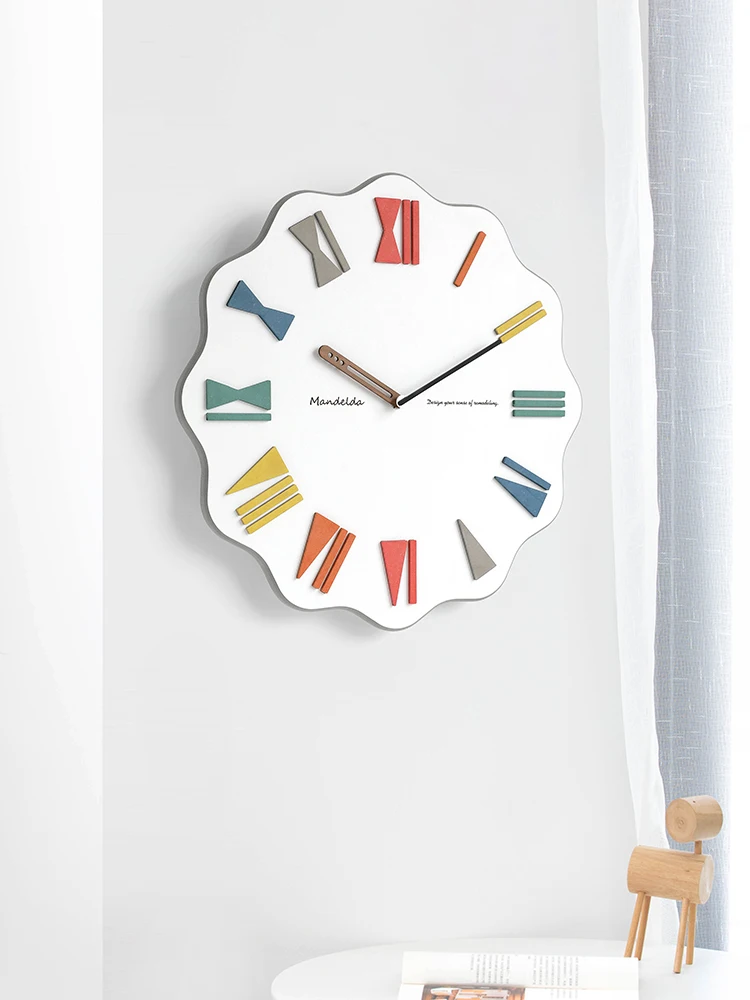 

Детские, офисные, художественные, бесшумные настенные часы, современный дизайн, креативные, скандинавские цифровые настенные часы для гост...