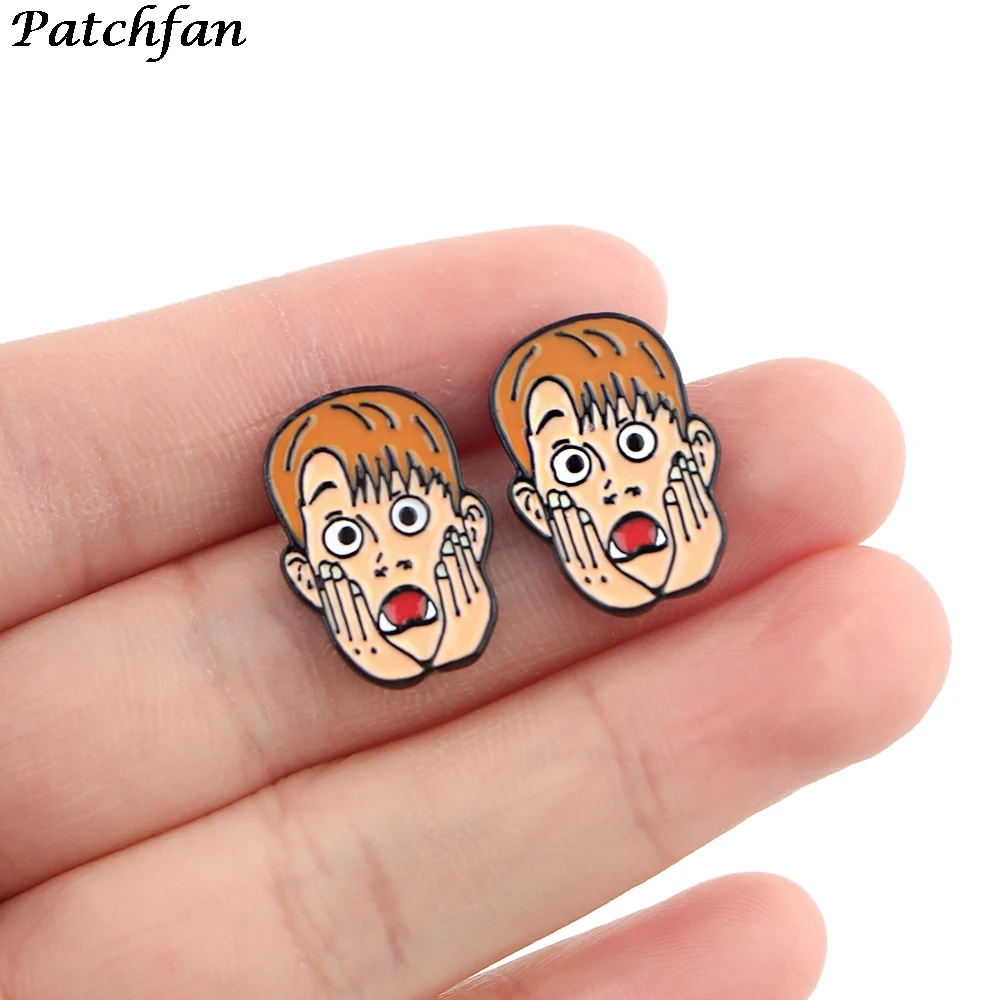 AD088 Patchfan мультфильм пирсинг для уха серьги-гвоздики дети милые серьги-кольца