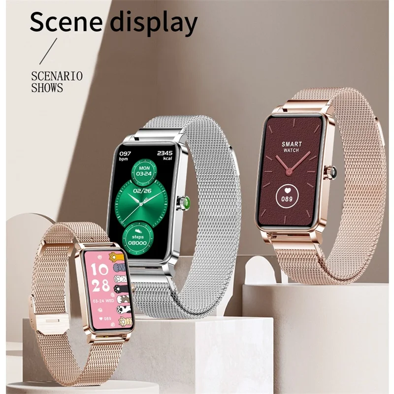 

Смарт-часы женские с пульсометром и тонометром, водостойкие, IP68