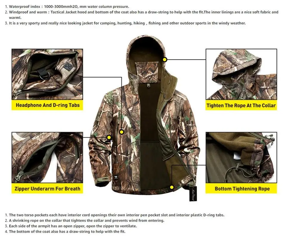 Бесплатная доставка 1 комплект зимний Камуфляжный охотничий костюм Realtree AP 100%