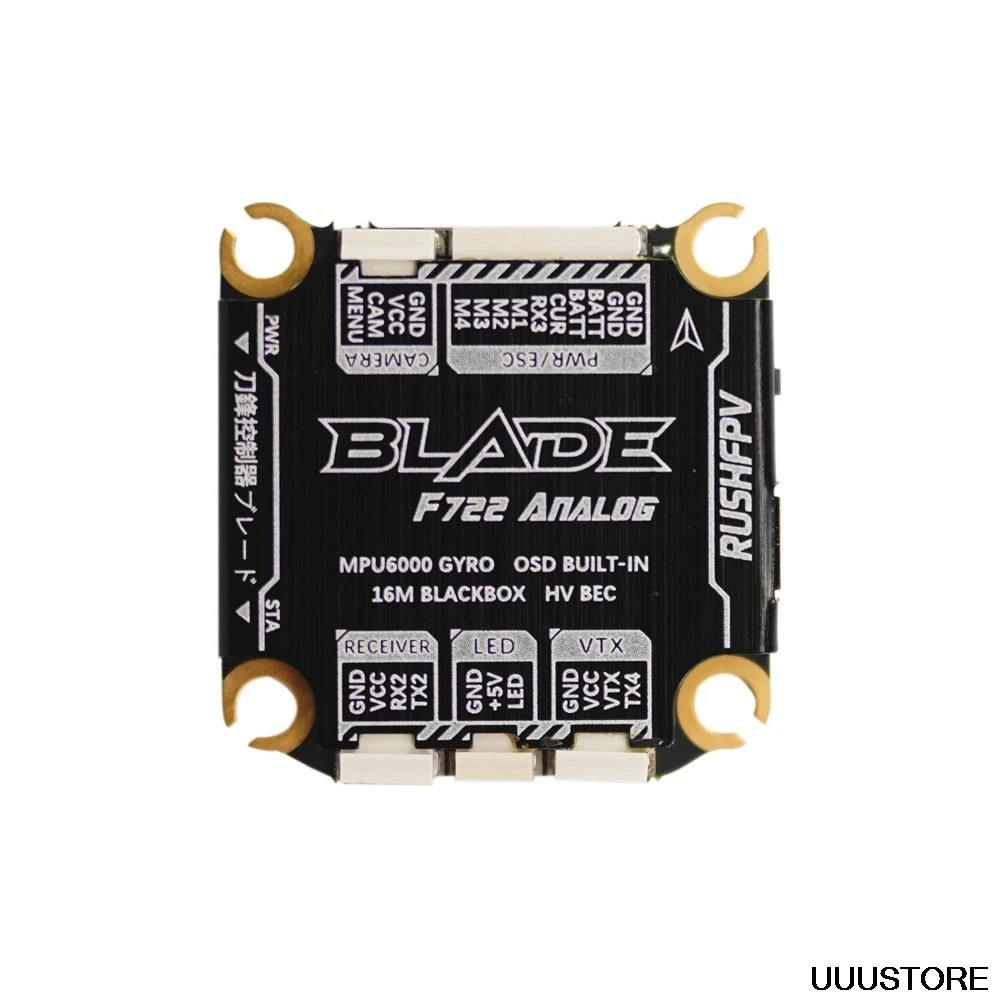 30 5 мм RUSHFPV пик лезвие F722 стек 50A с диагональю экрана 3 6S BLHeli_32 4in1 бесщеточный ESC для
