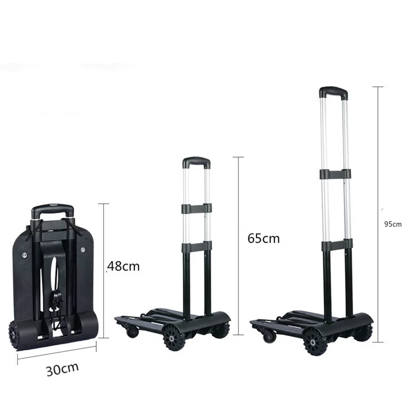 Автомобильная складная тележка для багажа из алюминиевого сплава портативный