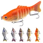 1 шт. опускается на дно рыболовные приманки, наживки 7-секционный Плавание жесткая наживка; Высотка каблука 10 см16G искусственный воблер (Wobbler) Вращающийся Троллинг Щука Карп Crank приманки