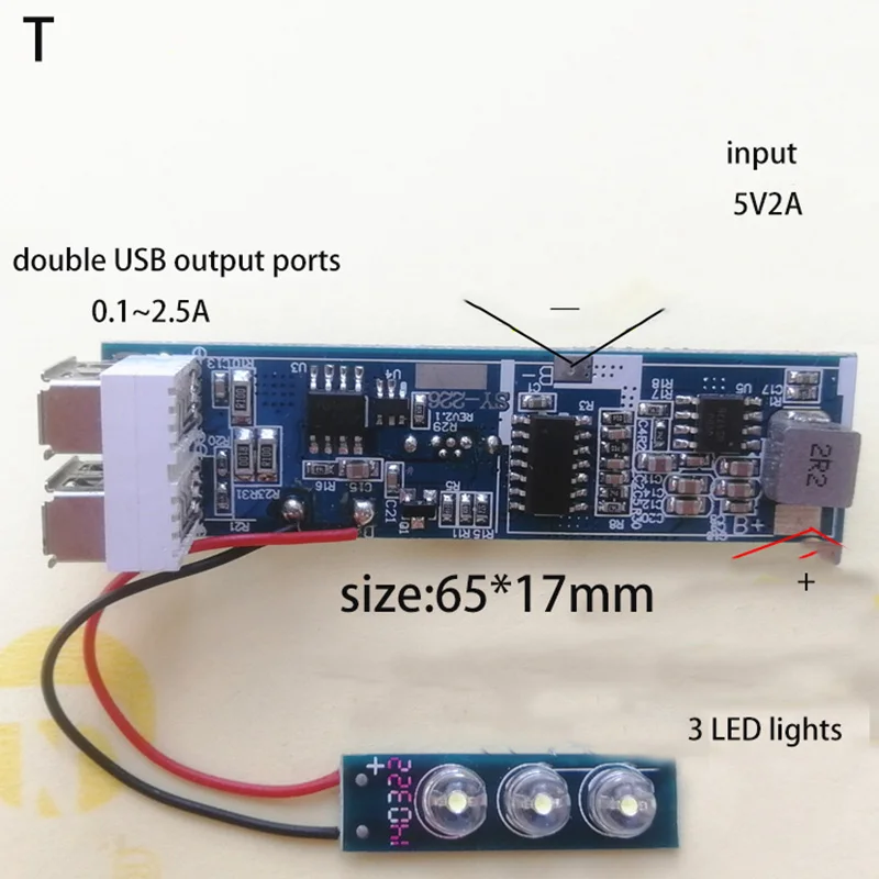 5 в 2.5A блок питания PCB плата для мобильных аккумуляторов контроллер зарядки два