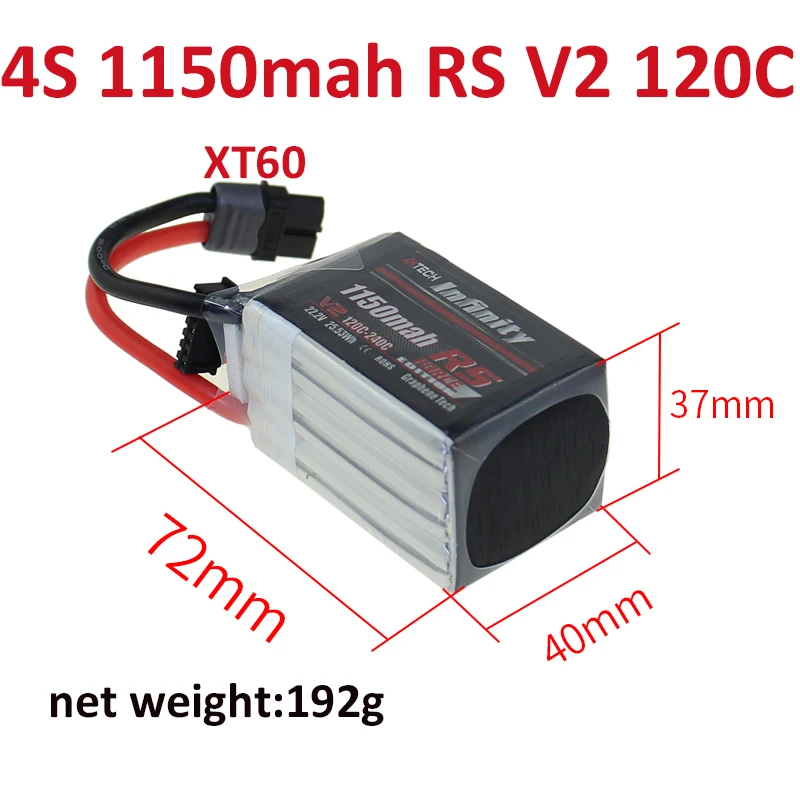 Аккумулятор Infinity 4S LiPo 1550mAh RS R5 V3 1500mAh 1150mah 120C 110C 14,8 V с разъемом SY60 XT60 RC Lipo
