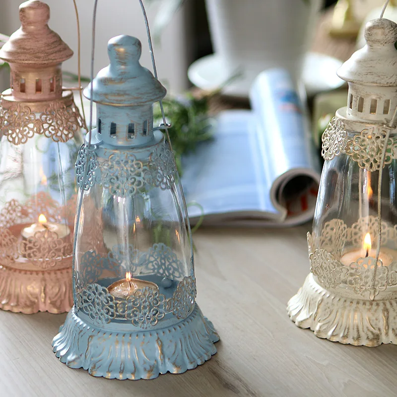 Ретро портативные фонари железная лампа подсвечник оригинальные светильники