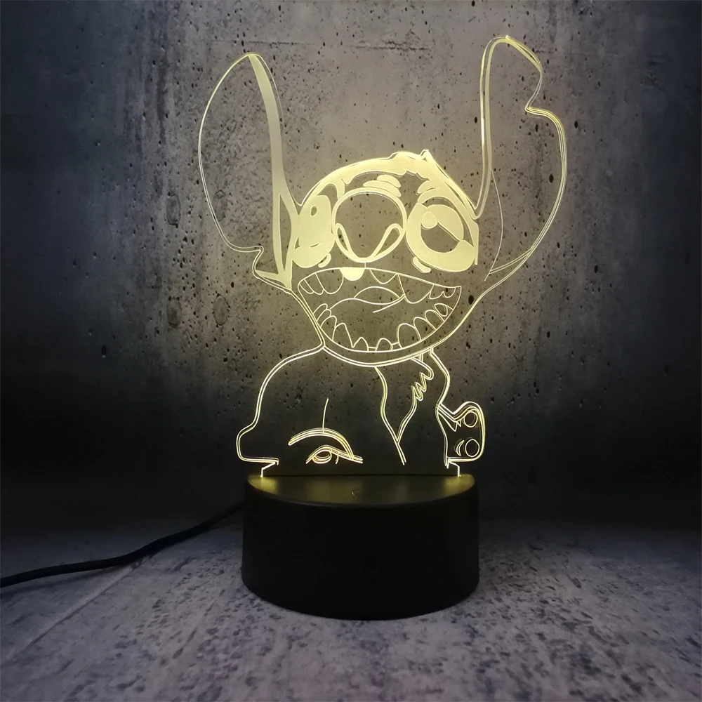 Комическая версия стежка Смеющийся 3D лампа Alien dog милые домашние животные