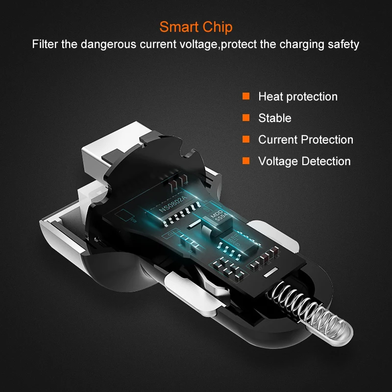 Автомобильное зарядное устройство QC 3 0 с двумя Usb-портами прикуриватель