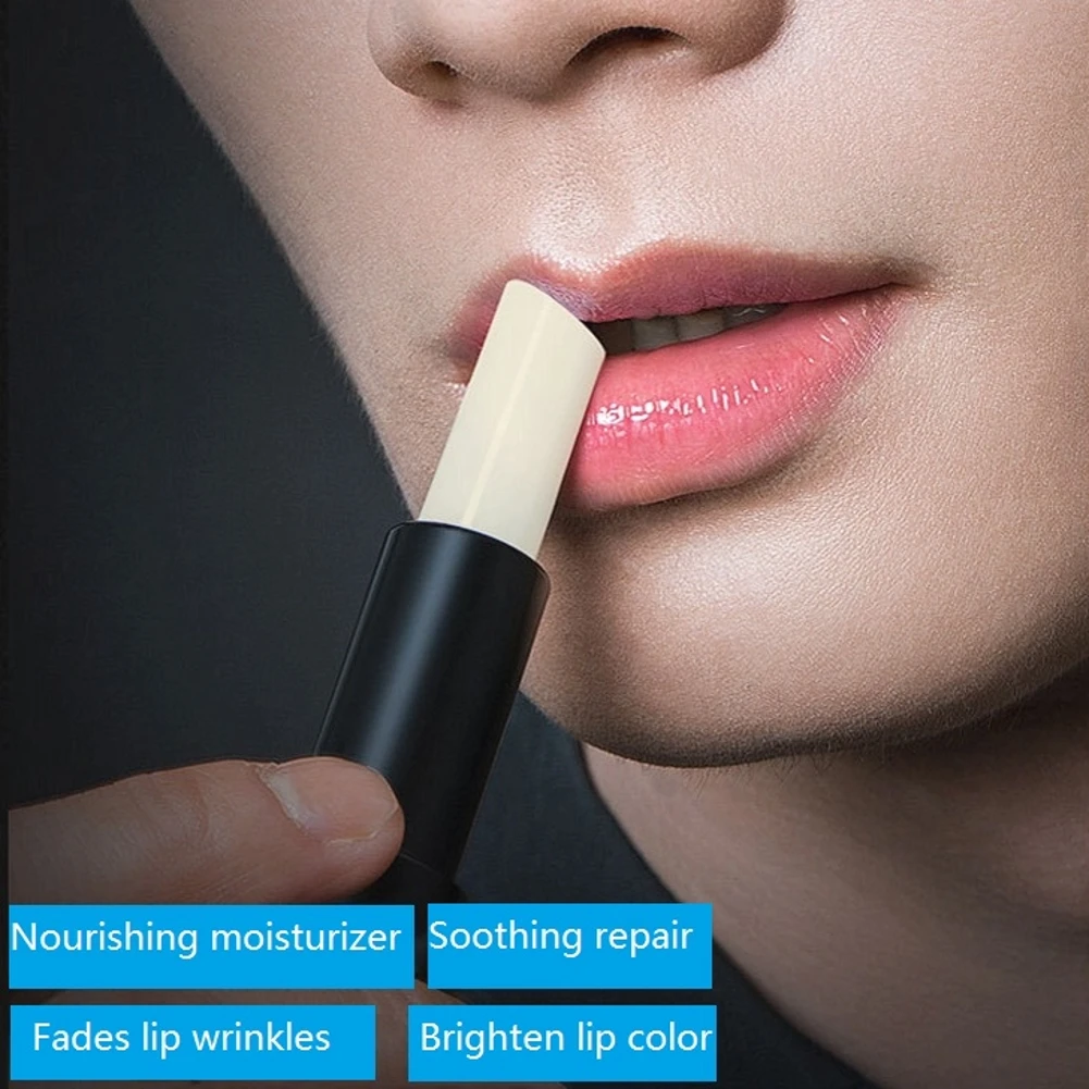 1 шт. мужской бальзам для губ увлажняющий антивысыхающий бесцветный Zhiwu косметика