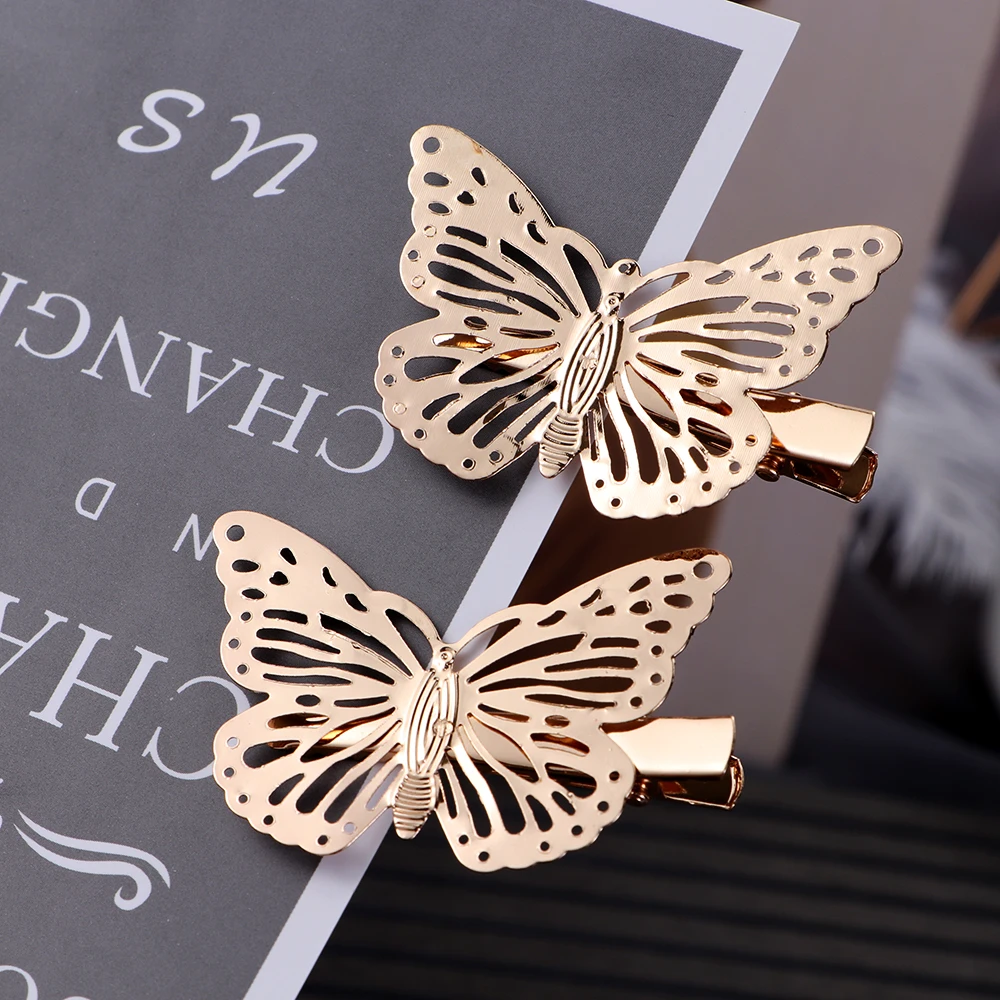 2/5 шт. женские винтажные металлические заколки бабочки| |
