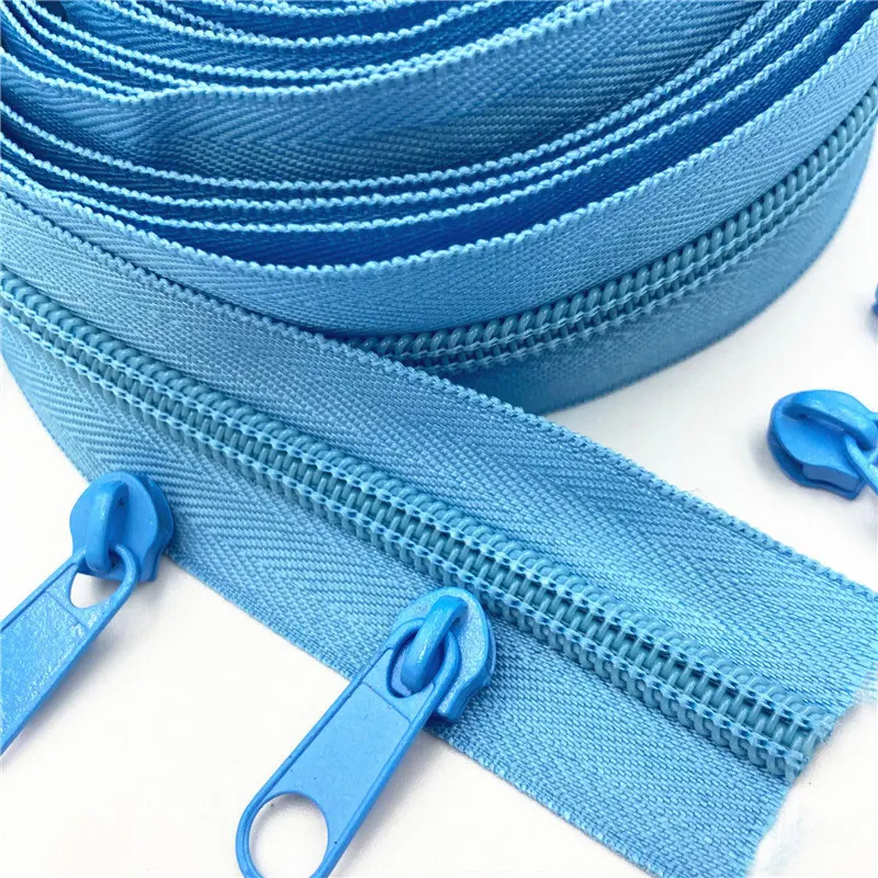 

1M Nylon Coil Zippers Tailor Sewer Craft For DIY Apparel Sewing Fabric Accessories Auto-lock Zipper Slider-Supplies 23 Colors