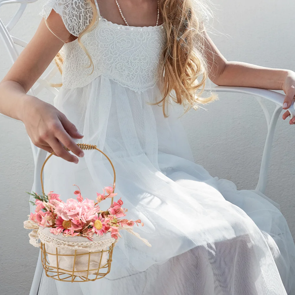 

Handheld Flower Basket Premium Flower Basket Multi-purpose Flower Basket