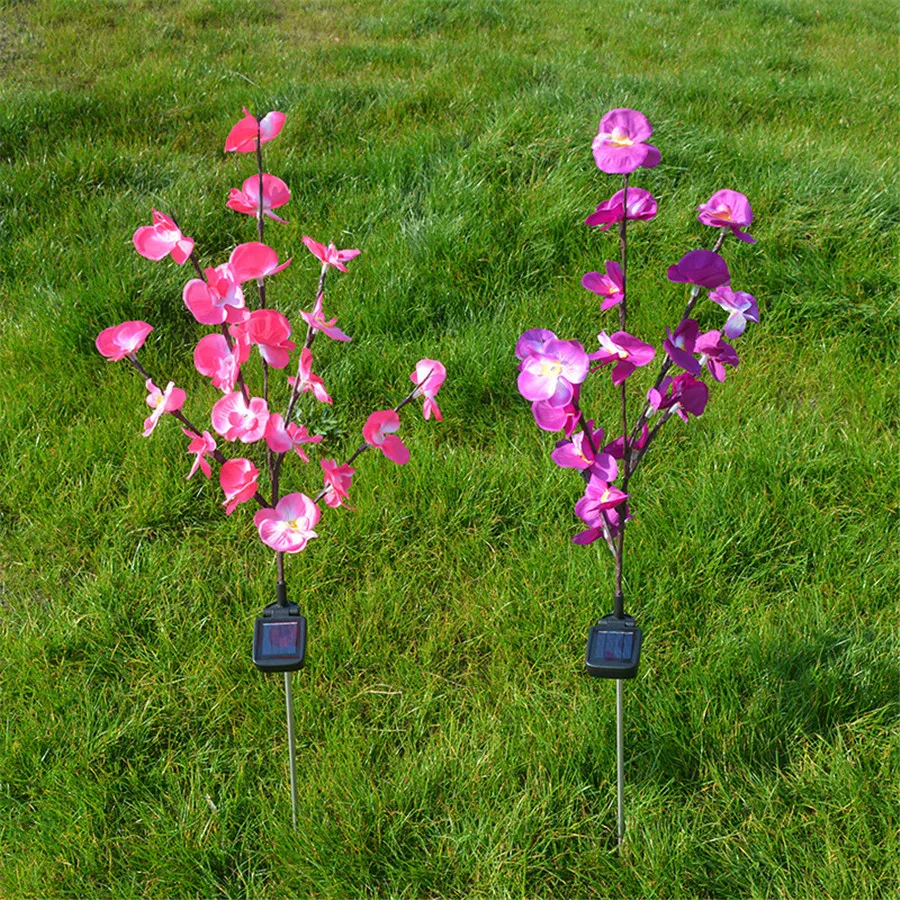 

Waterproof Butterfly Orchid Decorative Landscape Lighting Colorful Garden Lamp for Yard,Party