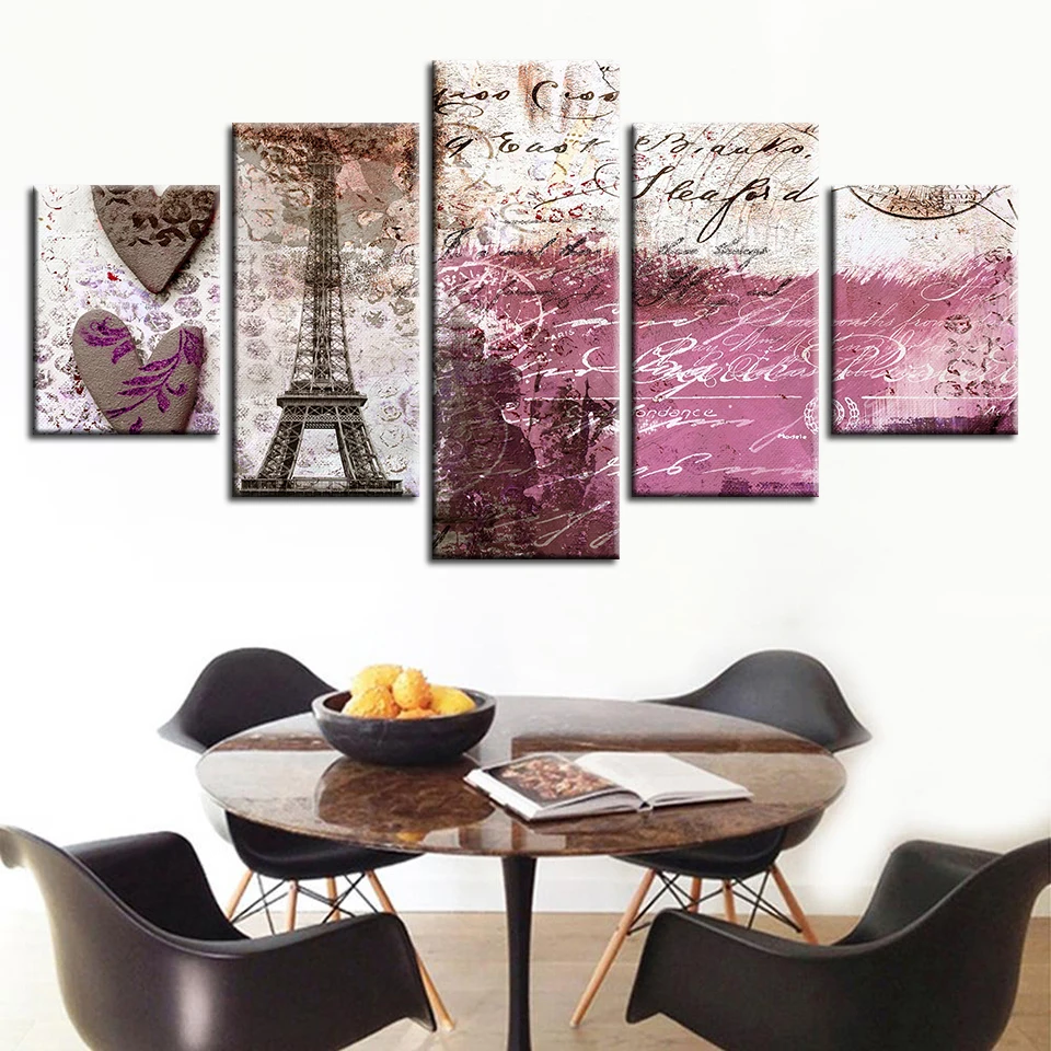 

Diy full square/round drill 5 panel diamond painting Vintage Abstract Paris Tower Scenery 5d mazaika embroidery sale kit