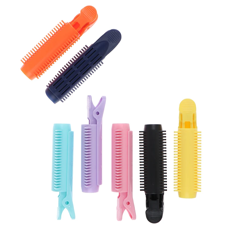 

2pcs Hair Curler Clips Clamps Roots Perm Rods Styling Rollers Fluffy DIY Hair Tools Easily Carrying Hair Part For Women