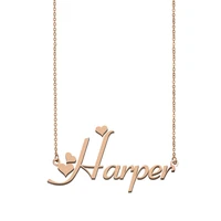 harper ncustom name necklace for women girls best friends birthday wedding christmas mother days gift