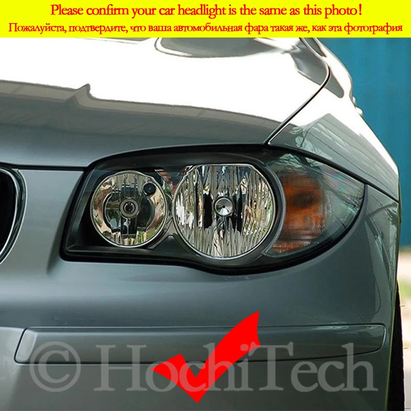 For BMW 1 Series E81 E82 E87 E88 Halogen Headlight 16 colors RGB Angel Eyes LED Halo Rings RF Wireless Control DRL | Автомобили и