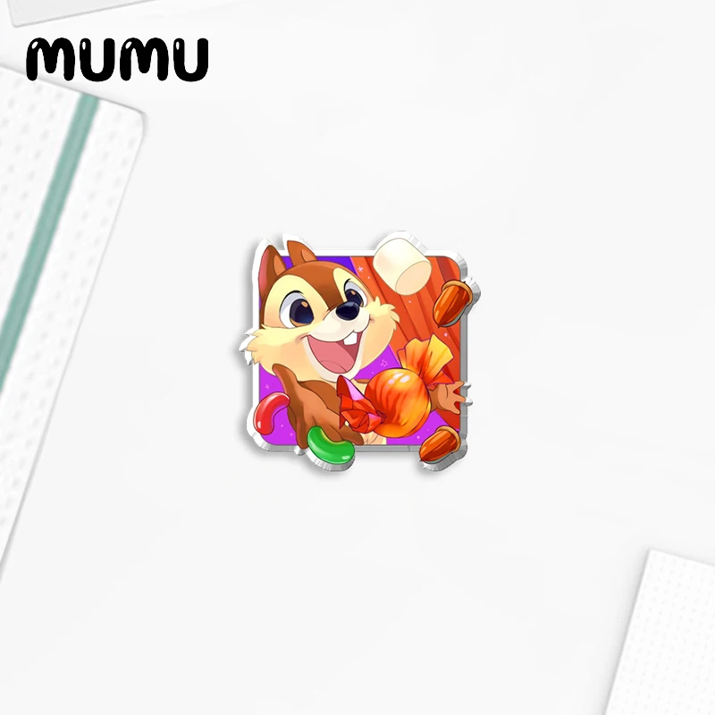 Новинка 2021 заколка для лацкана с кристаллом и Дейлом Милые Акриловые Броши