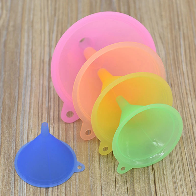 

5PCS Colorful Plastic Funnel Variety Liquid Oil Kitchen Set Small Medium Large TT-best