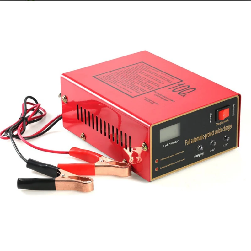 

Full Automatic Protect Quickly Car Battery Charger 12V/24V Motorcycle Lithium Battery Pack Charger Intelligent Battery Charger