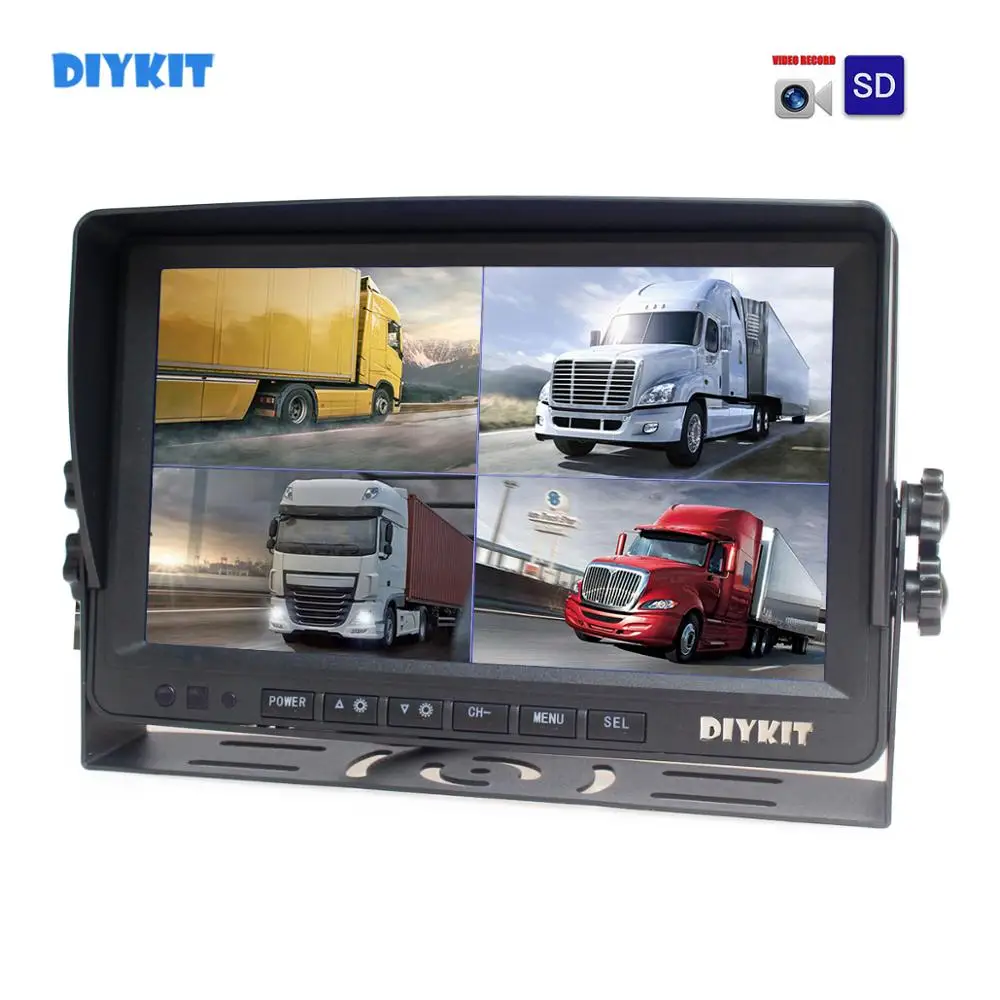 Автомобильный 4 контактный ЖК дисплей AHD IPS дюйма поддержка камеры 1080P со слотом