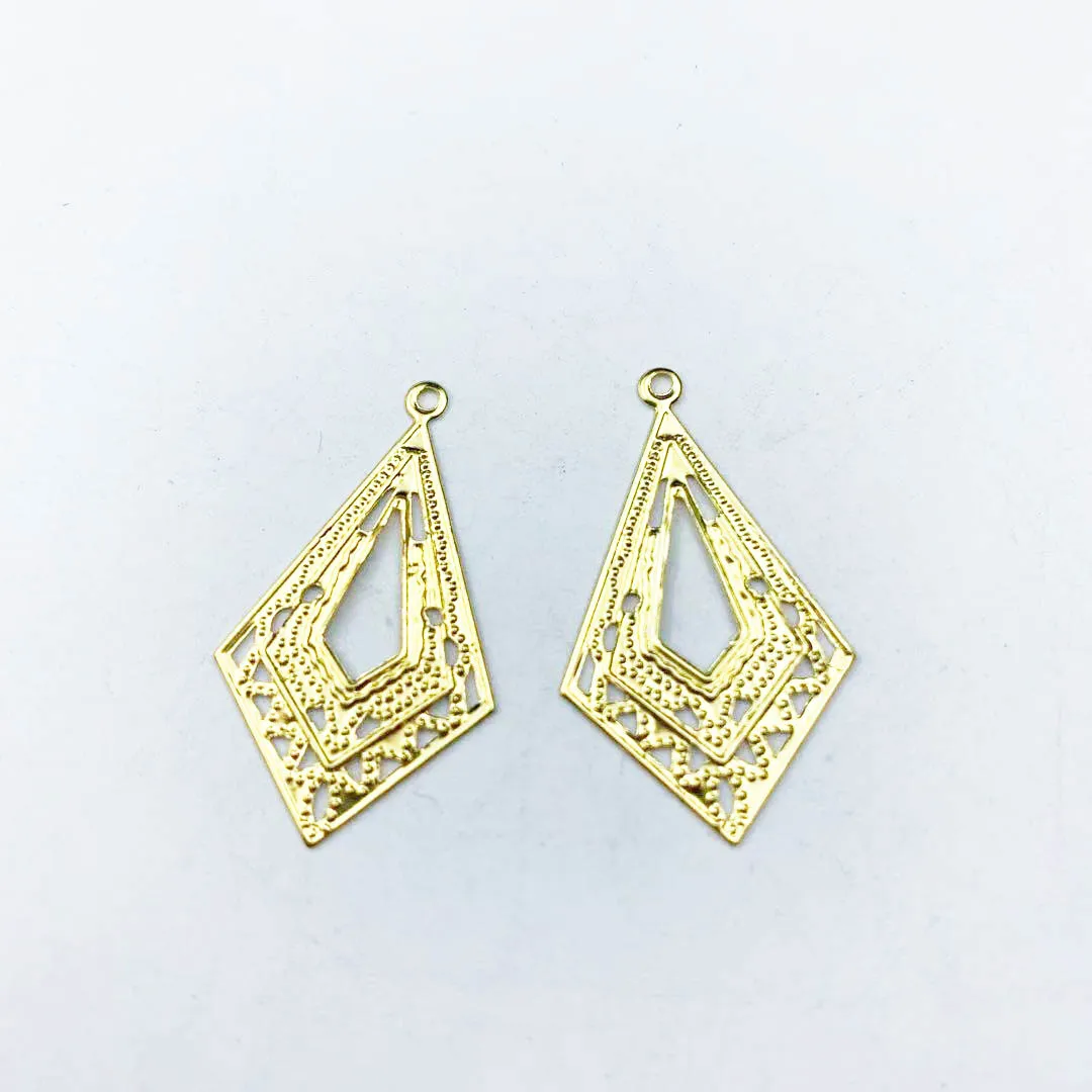 20 шт. 20x32 мм Металлические цветочные филигранные обертки ремесла подарок