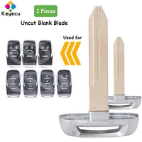 keyecu 2 pieces smart remote car key uncut insert emergency blank blade fob for dodge ram 1500 limited longhorn 2019 2020