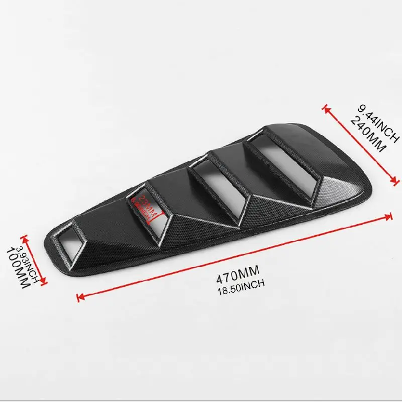 

2pcs/set Universal Car Engine Hood Vent Air Intake Scoop Bonnet Cover Louvers Spoiler Trim Auto Decoration Tools for Ford for Mu