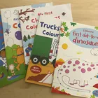 Книжки-раскраски Детские с наклейками на английском языке, Стикеры для книг