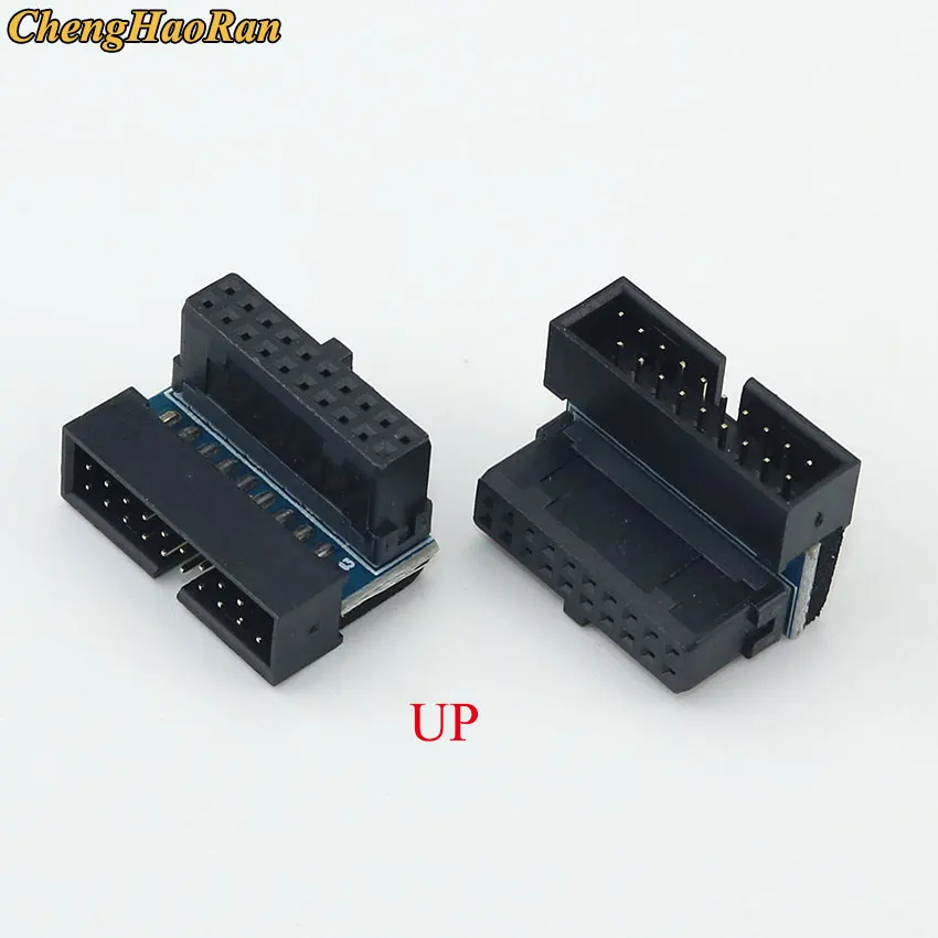ChengHaoRan 1 шт. USB 3 0 90 /180 градусов 20pin 19pin Штекерный соединитель материнской платы