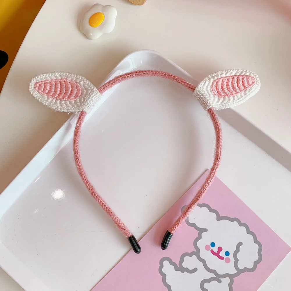 Головной убор с кроличьими ушками модная повязка для волос милая эластичная