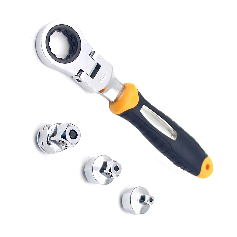 3 in 1 180 Degree Ratchet Wrench Quick Sleeve Connector Flip Steel Easy Disassembly Hand Tools Accessories Durable | Инструменты
