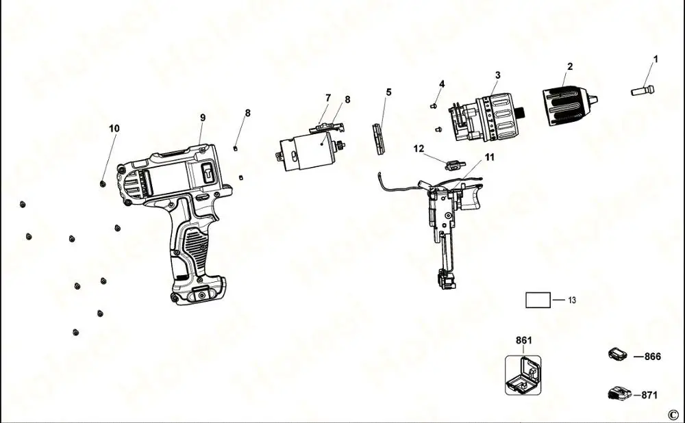 Пластина для электроинструментов DEWALT DCD716 N482247 аксессуары детали | Инструменты
