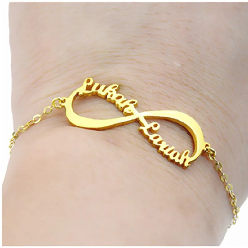 Персонализированные пользовательские имя браслет для женщин из нержавеющей