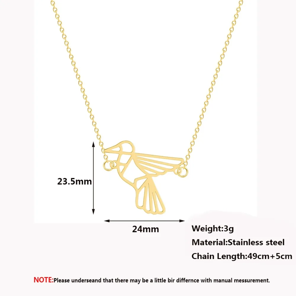 Chereda Элегантное ожерелье из нержавеющей стали с фламинго для женщин ручная