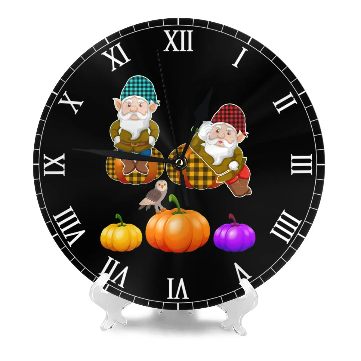 10 дюймов гномы с тыквой милая осень Хэллоуин День благодарения круглые Настенные