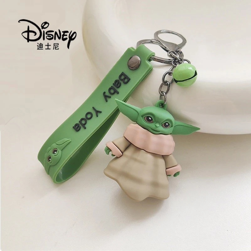 

Disney Baby Yoda Action Figure Mandalorian Silicone Keychain Cartoon Star Wars Anime Key Chain Model Kids Party Gift toys