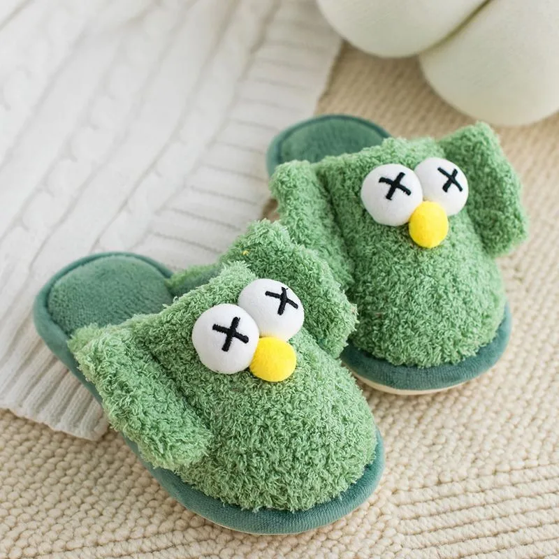 

Шлепанцы для мальчиков и девочек, мягкие Нескользящие, хлопковая обувь, теплые домашние тапочки, зима 2021