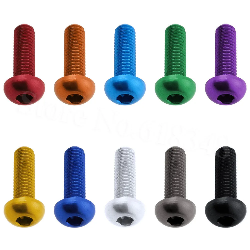 10 шт. M3x10mm шестигранные винты с круглой головкой алюминиевый анодированный для FPV