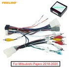 Автомобильный 16pin аудио жгут проводов FEELDO с can-шиной коробкой для Mitsubishi Pajero Aftermarket стерео Монтажный провод адаптер