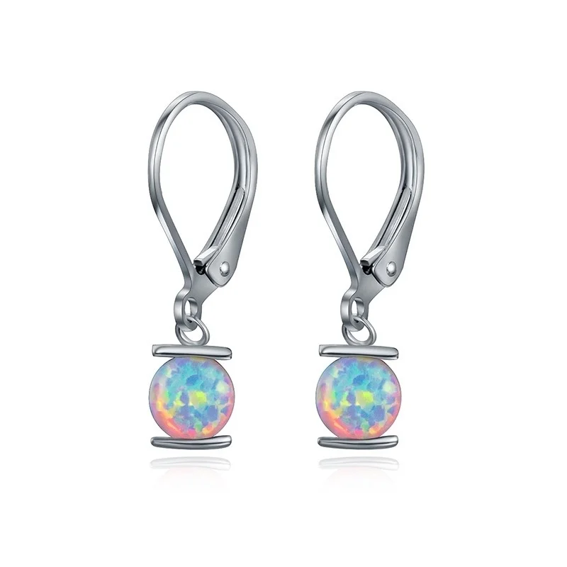 

Fashionable Lantern-Shaped Design Earrings Cute White Round Earrings Women Wedding Engagement Party Earrings Jewelry Gifts