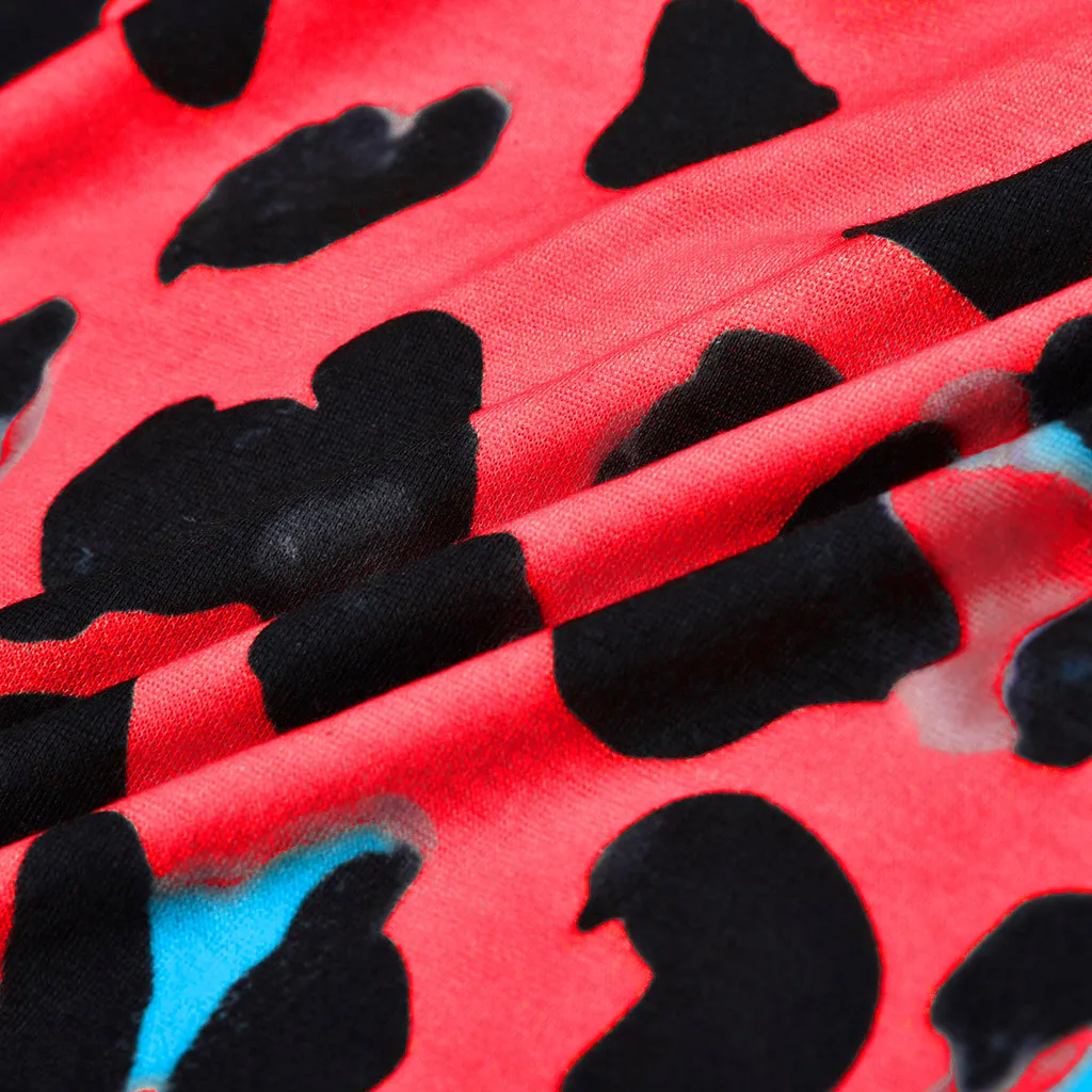 Женская блузка свободного покроя с леопардовым принтом винтажная среднего