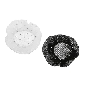 Сетки-невидимки для волос 12 шт., эластичные сетчатые, 10 см, мягкие линии для париков, аксессуары для волос для спортивных танцев