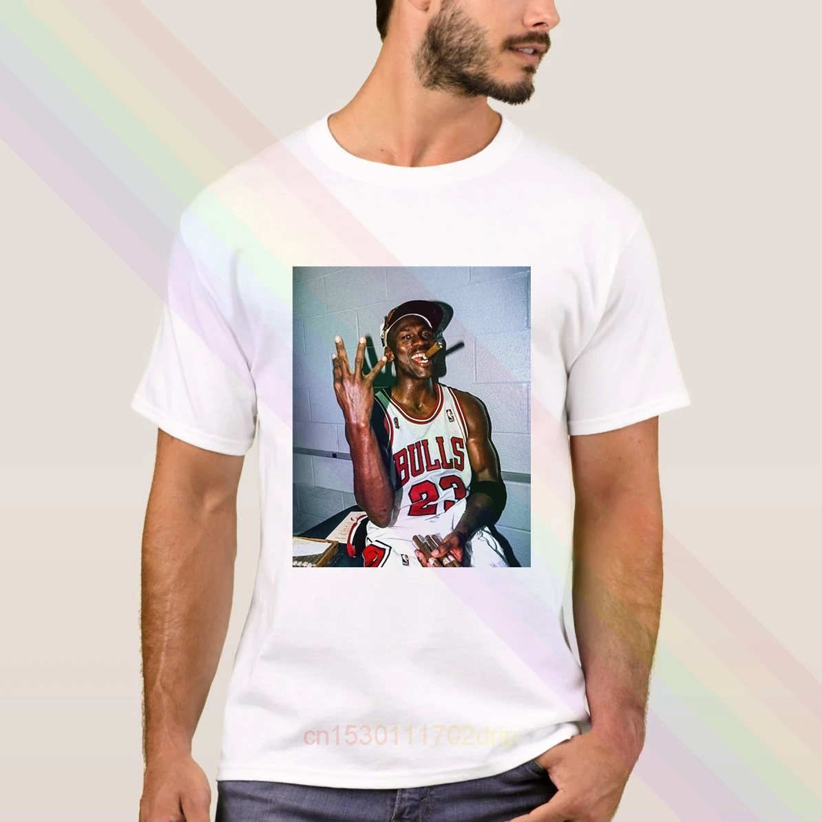Майкл Джордан дым сигары трипит футболка 2020 новые летние Для Мужчин's короткий