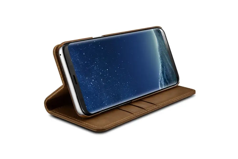 XOOMZ брендовый чехол-кошелек из натуральной кожи для Samsung Galaxy S8 Plus с магнитной