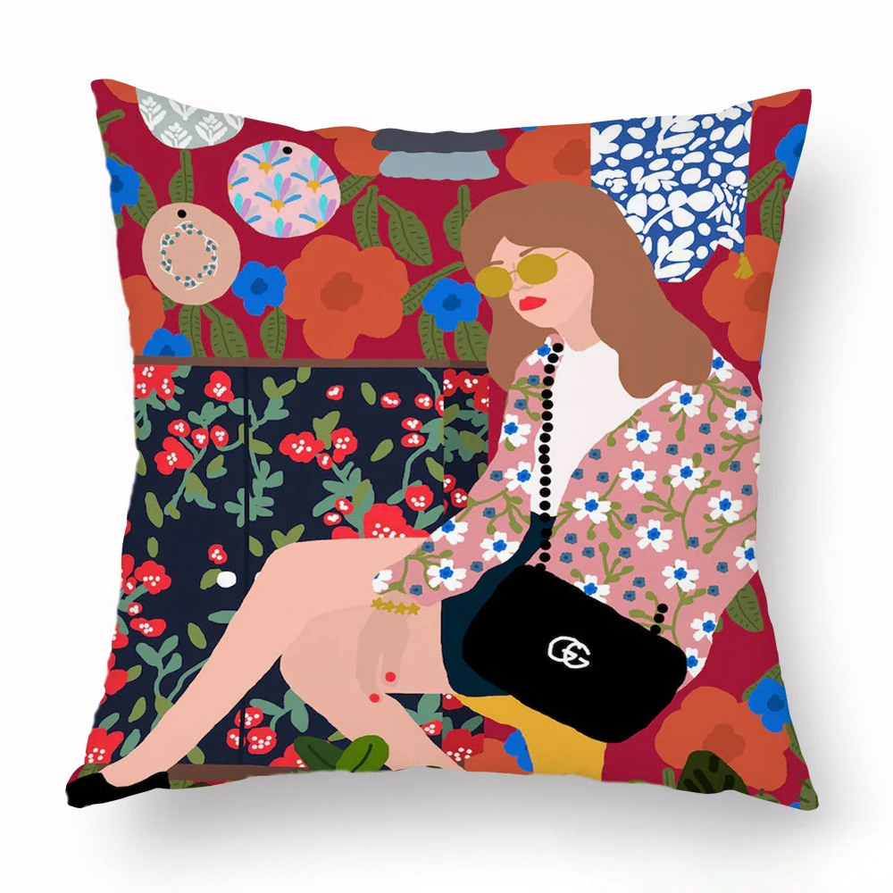 45x45 см модная Скандинавская наволочка для подушки украшение дома полиэстер диван